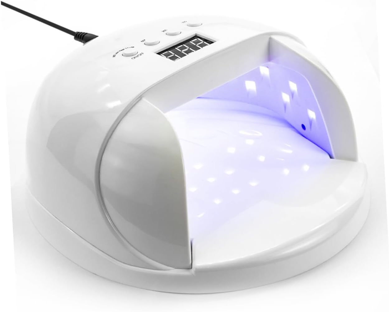 LED Nail Lamp with Timer for Gel Polish Drying Curing Manicure Machine Efficient Nail Dryer for Home and Salon Use White with US Plug