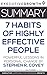 Summary: The 7 Habits of Highly Effective People - Powerful Lessons in Personal Change by Stephen R. Covey