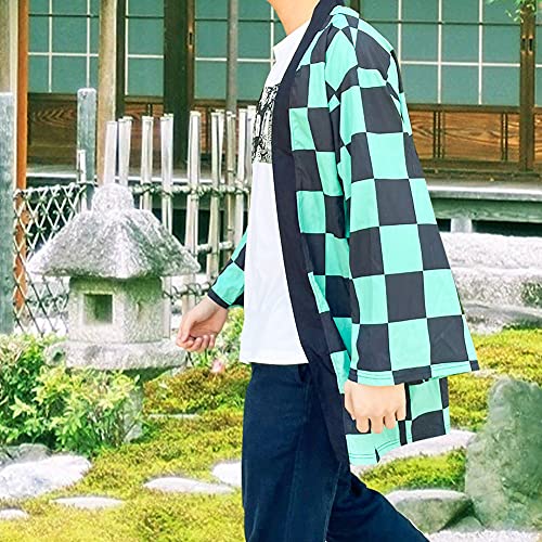 Demon Slayer Kamado Tanjiro Cosplay Costume Zenitsu Robe For Men And Women With Anime Earrings #TOP1