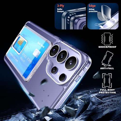 TIANNIUKE for Samsung Galaxy S25 Ultra Case with Card Holder & Kickstand, Detachable Stronger Magnetic Wallet, [Compatible with MagSafe] Military Shockproof Protective Slim Phone Case Clear by TIANNIUKE - Used condition - Image 7
