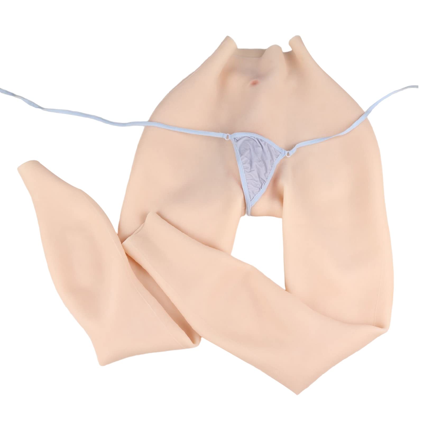 ZWSM Silikon Höschen Realistische Vagina Crossdresser Pussy Hose Transgender Künstliche Sex Fake Unterwäsche Enhancer Hip,Braun,Upgrade