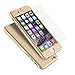 iPhone 6 Plus Case, Coocolor Ultra Thin Full Body Coverage Protection Hard Slim iPhone 6 Plus Case with Tempered Glass Screen Protector for Apple iPhone 6 Plus 5.5"(Gold)