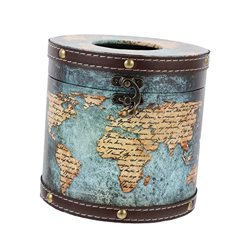 SOLUSTRE Napkin Holder Organizer Desktop Tissue Box Modern Design Pu for Office Home