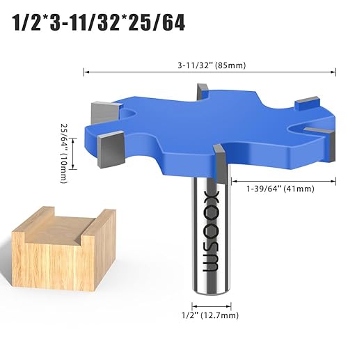 Miniatura 2 de WSOOX Brocas de enrutador de superficie de alerón CNC, juego de brocas de enrutador de aplanamiento de carburo de losa para cortador de ranura de