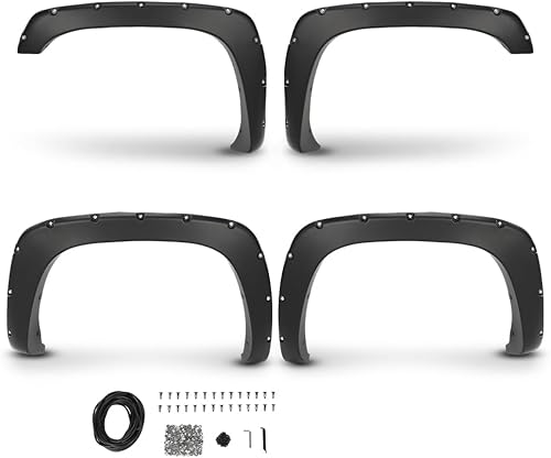 G-PLUS Guardabarros 4 piezas, compatibles con Chevy Silverado/GMC Sierra 1999-06 (incluidos modelos clásicos 2007/no son compatibles con modelos