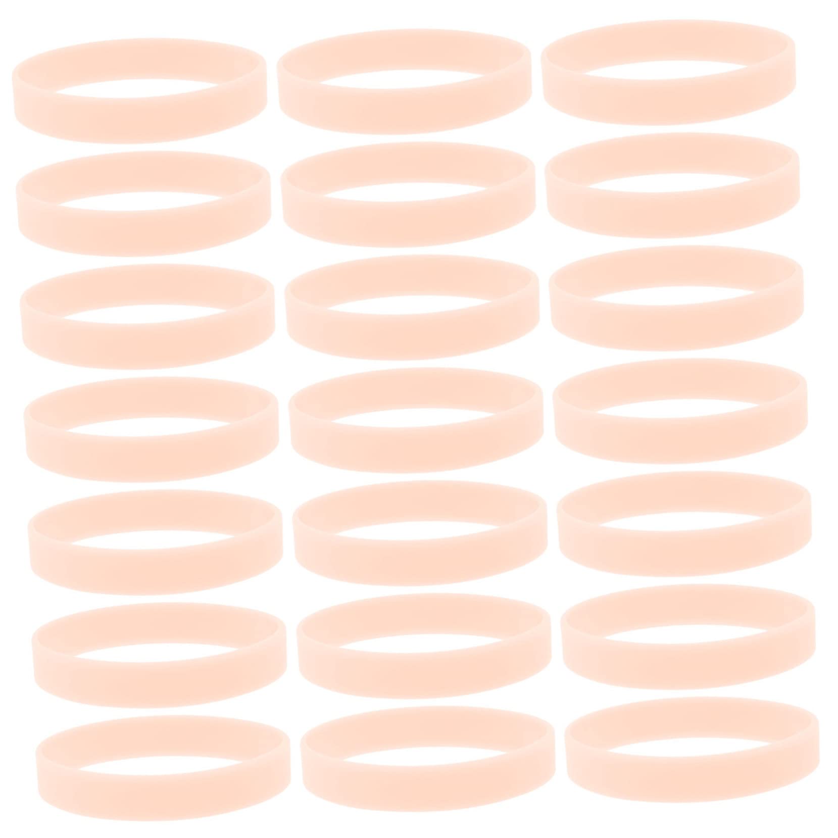 WESIEVYA 100 Uds Pulsera Luminosa De Silicona Pulsera Blanca Barra Luminosa Brillante Pulseras Boobiess De Corazón Bandas Luminosas Para Fiesta Pulseras De Fiesta Intermitentes Para