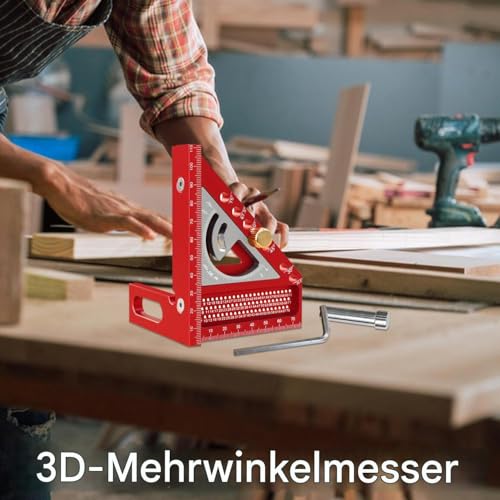 Ranley Multi-angle measuring device, triangular geometry ruler, high precision aluminium alloy for construction, renovation, furniture, metal processing - Image 3