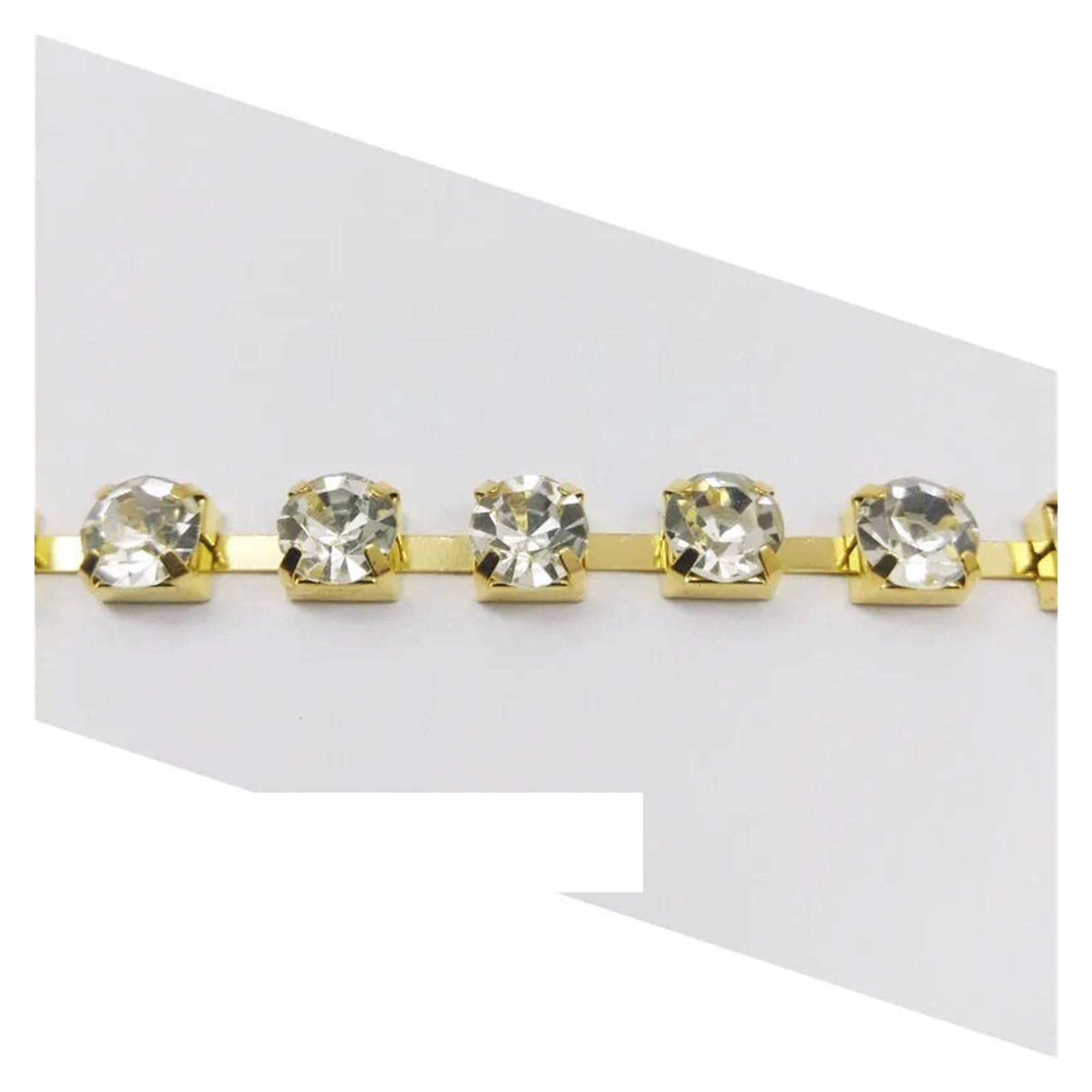 Catena Strass Cristalli Catena for Tazze con Strass di Cristallo Base in Oro 1 iarda / 3 Iarde / 5 Iarde 27 Colori for Accessori for Abbigliamento(Crystal,5yard)