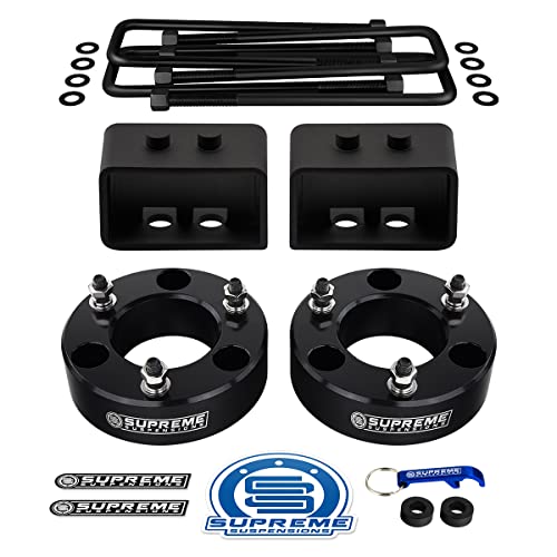 Supreme Suspensions - 3" Front + 3" Rear Lift Kit for 2004-2022 Ford F-150 2WD Full Suspension Lift Kit (Black) - Microfiber Cleaning Towel Included with Purchase