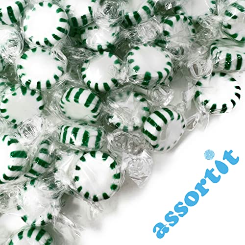 Spearmint Starlights Hard Candy Mints - 10 Lbs - Spearmint Flavored Old School Disks Classic Hard Candies - American Vintage Candy Bulk Assortment - Individually Wrapped, 160 Oz. #TOP3