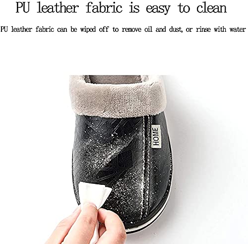 Women's Men's Soft House Felt Slippers Suede Indoor Slip On Cotton Shoes Memory Foam Anti-Skid Sole3