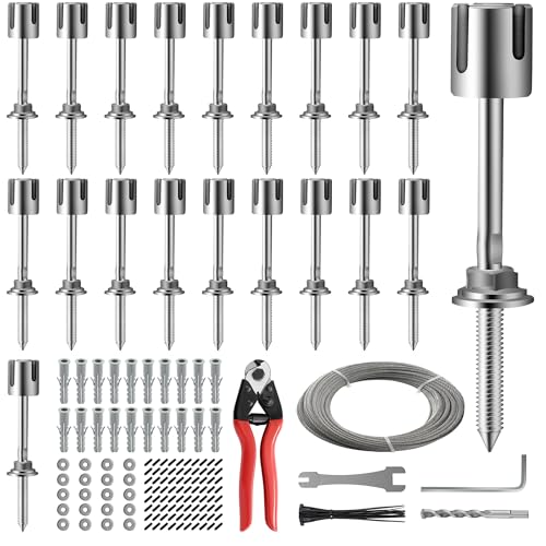Wire Trellis Kit for Climbing Plants Stainless Steel 20-Pack