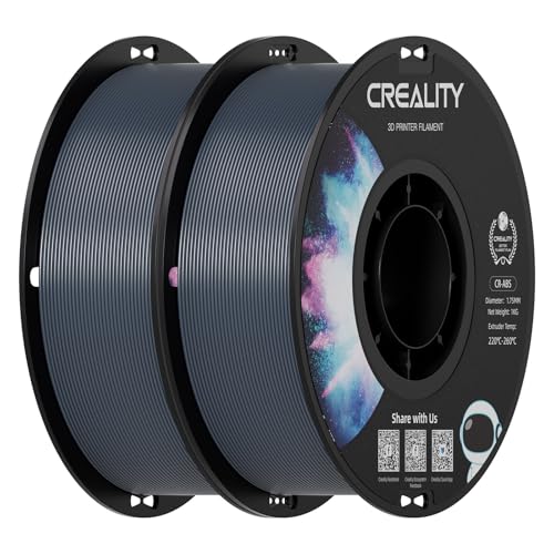 Creality ABS Filament 1.75mm Gray 2 kg, 3D Printer Filament Bundle, Excellent Resistance, Odorless Non-Toxic, Stability, Tough, 2 Pack(4.4 lbs) (Gray 2-Pack)