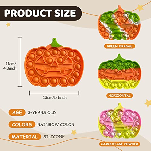 4Pcs Thanksgiving Pumpkin Push Pop Fidget Toys For Kids - Figetget Toys Pack Stress Relief Anti Anxiety - Silicone Popper Fidget Toy Set - Thanksgiving Party Favors School Supplies For Kids And Adults #TOP1