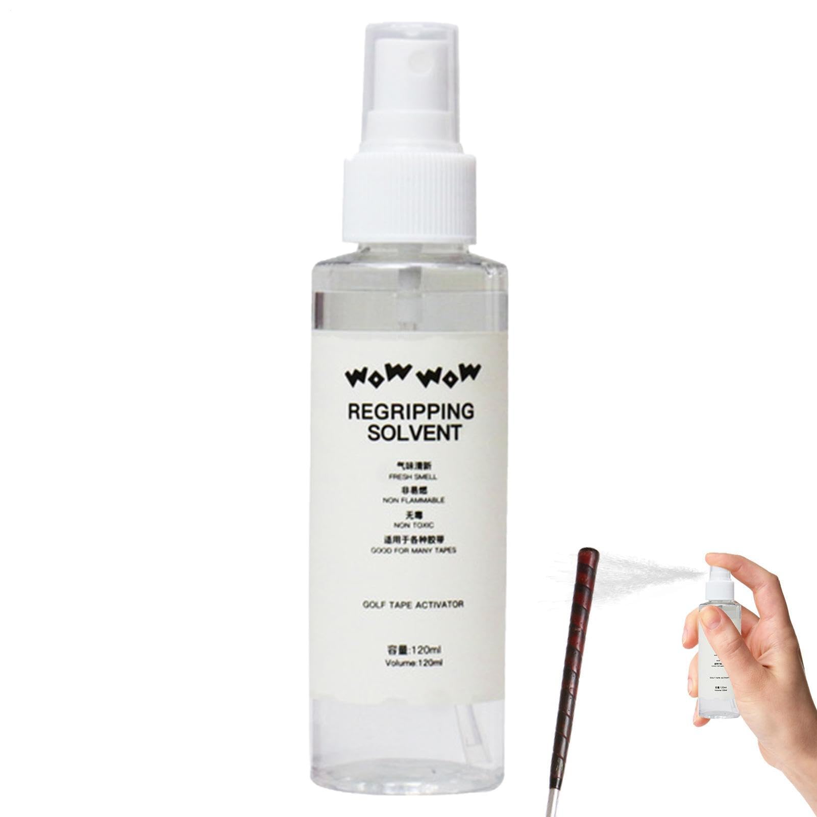 Golf Grip Solvent, 120 ml Golf Club Regripping Solvent Solution, Professional Repair Solution for Easy Repping and Grip Repair