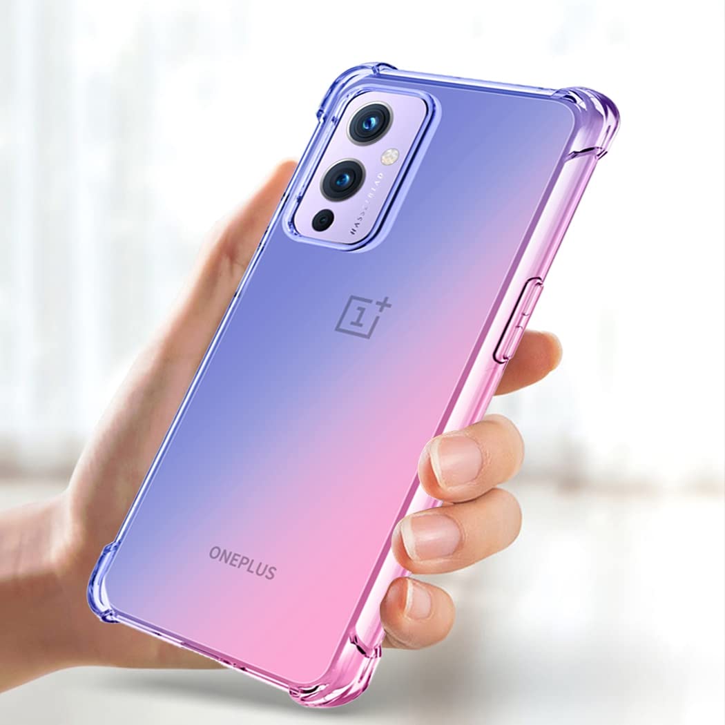 Custodia Per IPhone 11 Pro - Cover Morbida In TPU Sfumato Blu/Rosa, Ultra Sottile Antigraffio E Antishock - 4