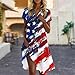 Fourth of July Dresses for Women Fashion Graphic Maternity Casual Stars Stripe O Neck Independence Day Lounge Fourth of July Outfits Vestidos De Verano para Mujer 2025