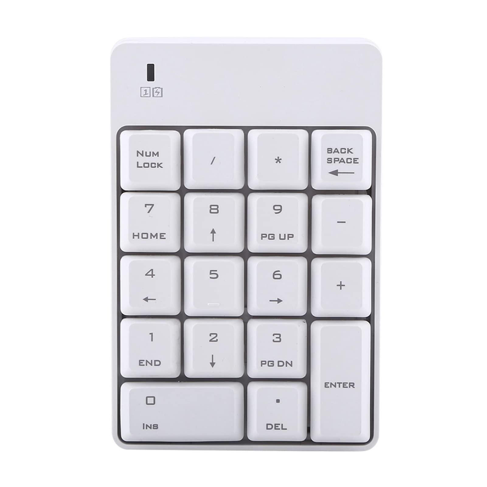 Bezprzewodowy Usb 2.4GHz, Numpad Numer 18 Klawiszy Laptop Nummernblock Klawiatura Numeryczna Klawiatura Numeryczna Usb PC Nowy Biały (Biały)