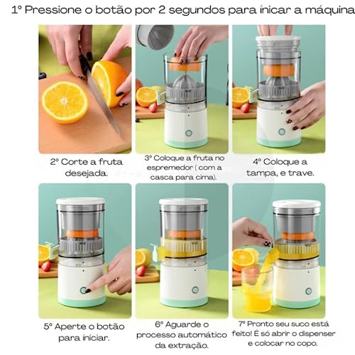 Espremedor De Frutas Elétrico Portátil Usb 45w Ultra
