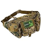 Huntvp Tactical Waist Pack Bag Military Fanny Packs WR Hip Belt Bag Pouch for Hiking Climbing Outdoor Bumbag-Jungle Camouflage