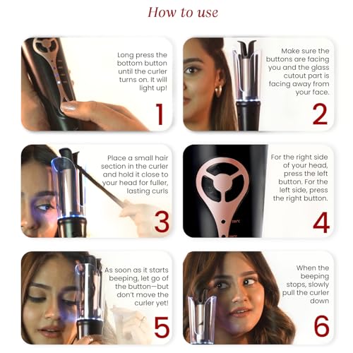 Image of Urban Yog MakeMeeBold Hot Air Brush & Automatic Hair Curler | 2-in-1 Hair Dryer & Straightener Brush with 3 Temp, 2 Speed Settings, 360 Airflow