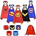 Superhero Capes Set and Wristbands Kids Costumes Halloween Christmas Cosplay Dress Up Gift for Boys Girls(5PCS)