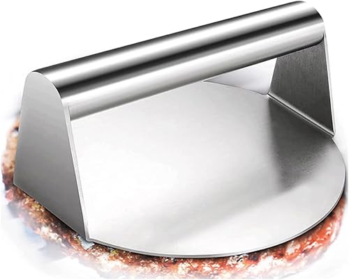 JYXING - Hamburguesas de acero inoxidable para bandeja de horno plana para horno, barbacoa, cocina, acero inoxidable antiadherente (aprox. 5.9 in)