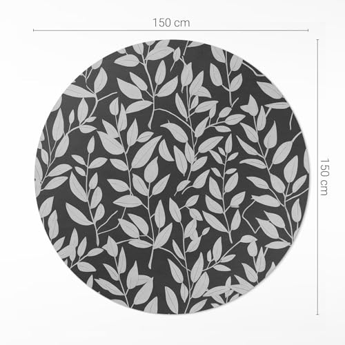Tapis vinyle durable et élégant Brindilles Brillantes au format rond