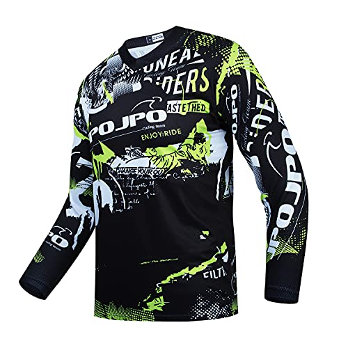 Youth Dirt Bike Jersey Kids Motocross Shirts for Boys Off Roading Long Sleeve Cycling Jerseys Childs Mountain Bicycle Shirt