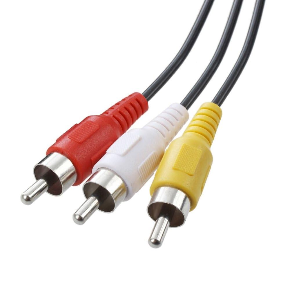 3RCA Male to 3RCA Male AV Cable, Gold-Plated Stereo Audio Video TV-Out Cable for LED TV, LCD, Home Theater, DVD Player, Laptop, PC – Composite RCA Cable-image-39