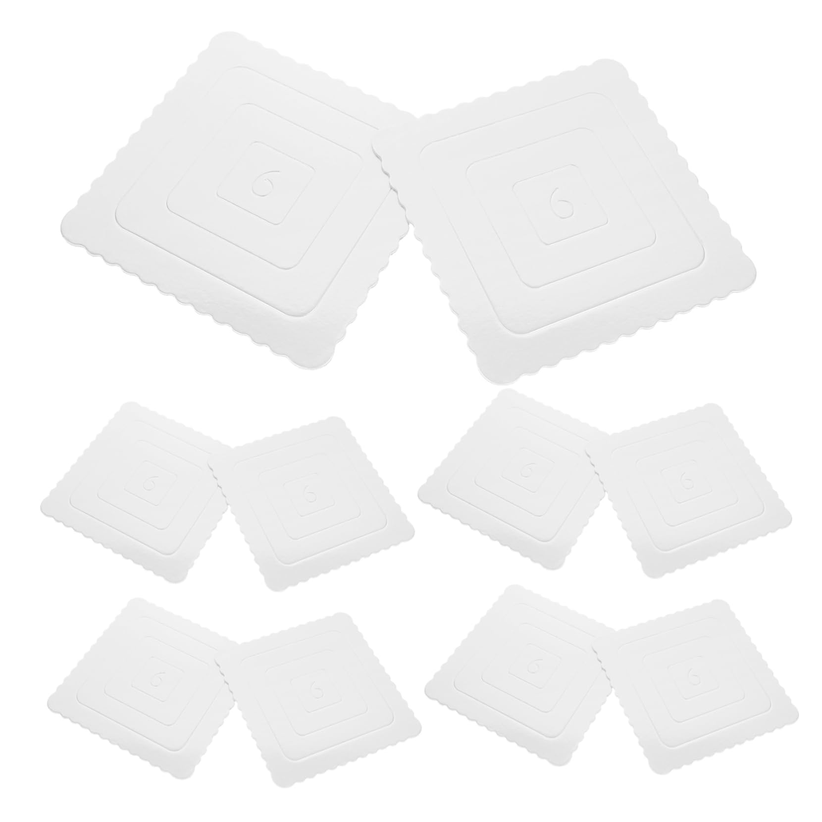 SOLUSTRE Set of 10 Paper Cake Boards 6 Inch Cake Drum Non-stick Baking Plates for Party Decorations