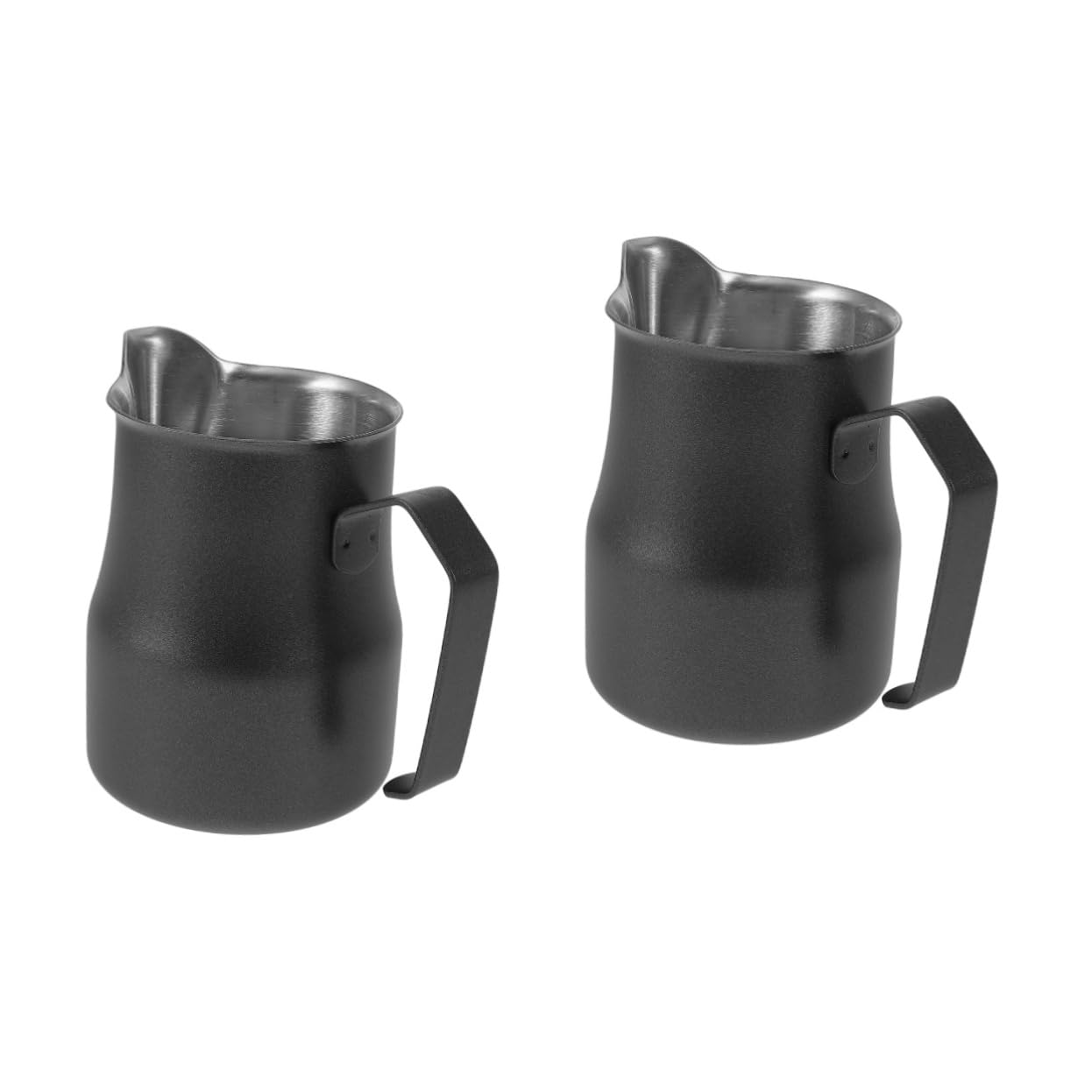 Gadpiparty 2piezas Jarra De Leche Inoxidable Para Latte Espumador De Café Recipiente Para Espresso y Cappuccino Diseño Elegante Para Cafeterías y Doméstico