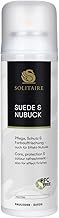 SOLITAIRE Velours & Nubuk Spray 200 ml Lederpflege und Imprägnierung (Neutral) von Schuhen und Taschen aus Wild-, Rau-, Velours- und Nubukleder, farblos, PFC-frei