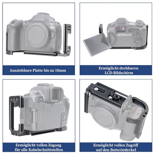 Mango en L para Canon EOS R5 Mark II que soluciona problemas de agarre y caídas 5