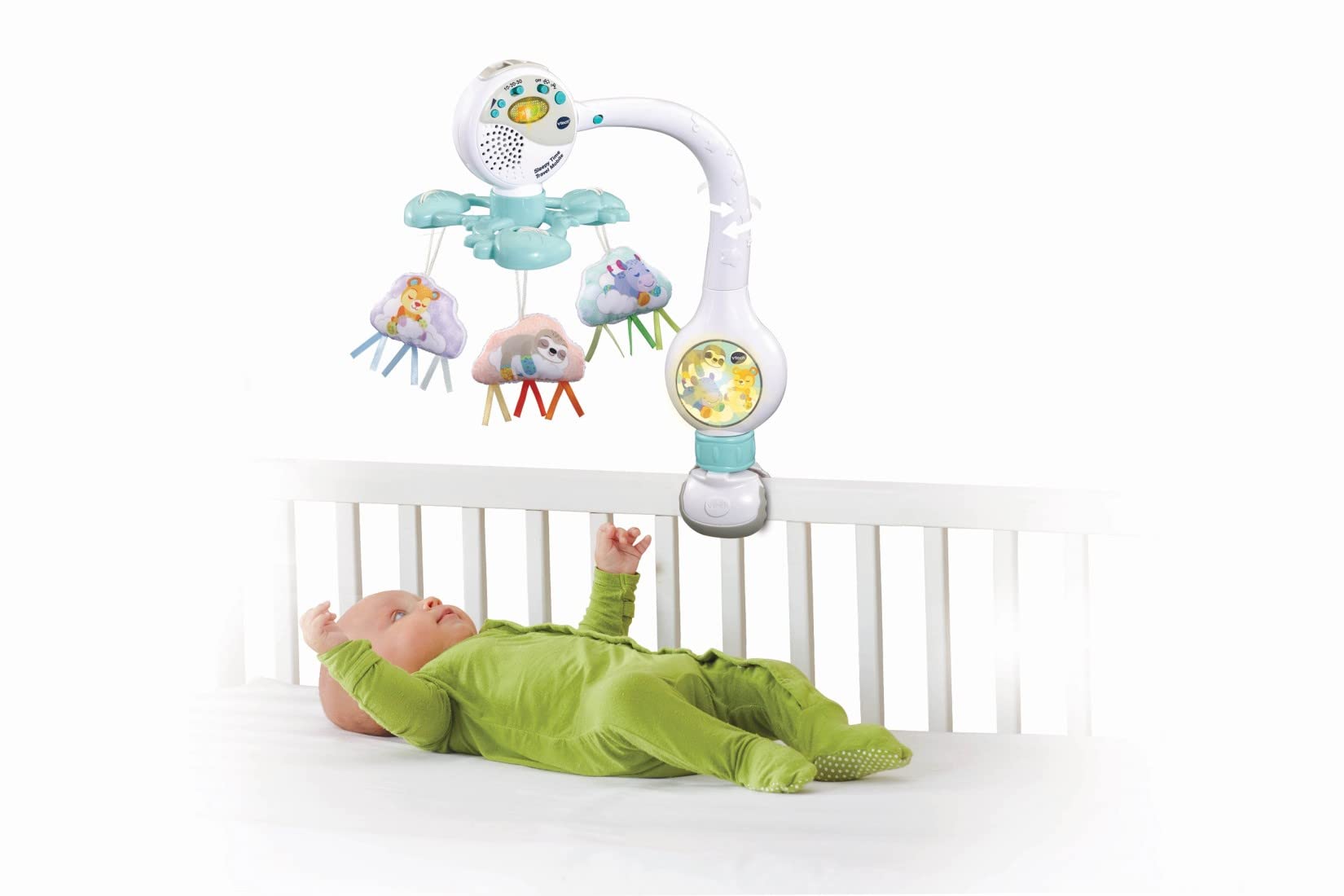 VTech Sleepy Time Travel Mobile | Móvil sensorial para bebé con música y sonidos | Adecuado para edades de 0 a 24 meses