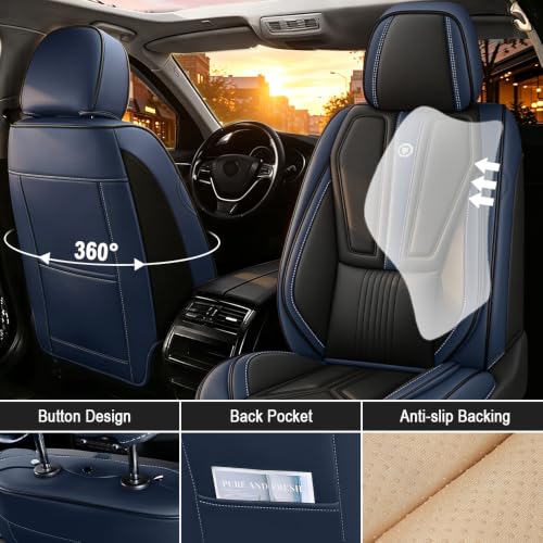 Image of Custom Car Seat Cover for Jeep Gladiator 2020-2026,Easy install,Black Blue