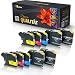 Produktbild 10x Alternative Tintenpatronen für Brother MFC J5920 DW LC 22 EBK LC 22 EC LC 22 EM LC 22 EY Schwarz Cyan Magenta Yellow KCMY Rainbow Kit Eco Plus Serie