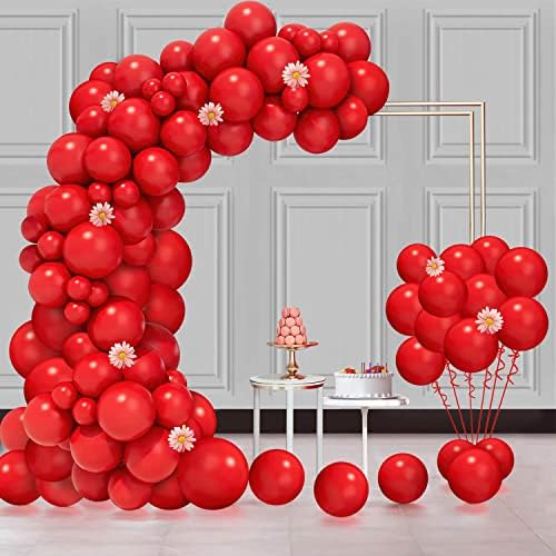 Pink Balloon Arch Kit, Pink and White Balloons with Rose Gold Confetti Balloon Pink Balloon Garland Kit for Girl Birthday, Baby Shower, Wedding, Valentines Party Decorations