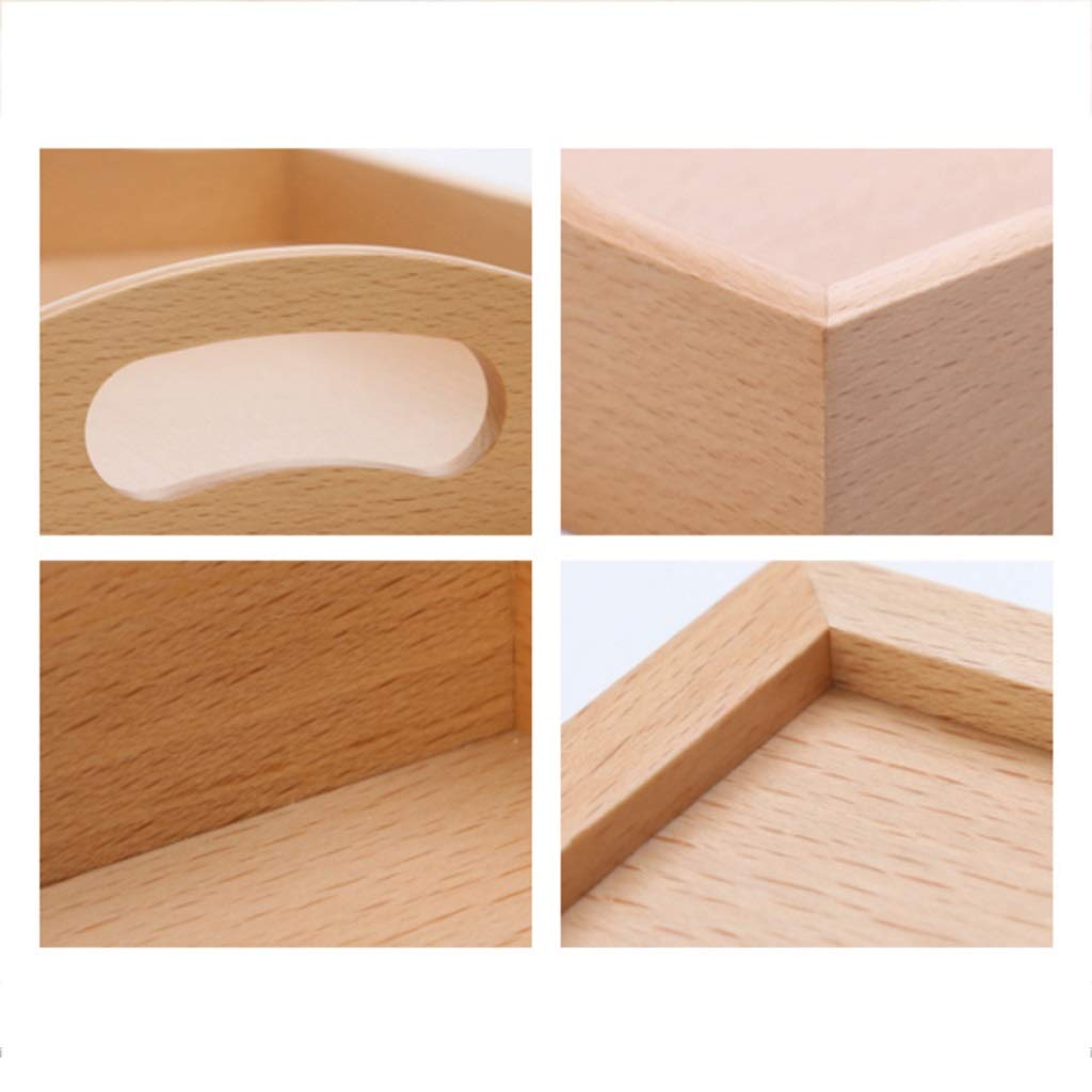 Plateau Rectangulaire en Bois, Accessoires pour Service À Thé Japonais, Plateau Multifonction Portable en Bois pour Tasse À Thé, Plateau en Bois pour Aliments (Grand)