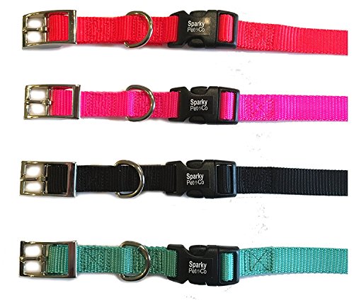 Sparky Pet Co 3 4 Nylon Quick Snap Double Buckle Replacement Strap for All e Collar Systems (Neon Pink)