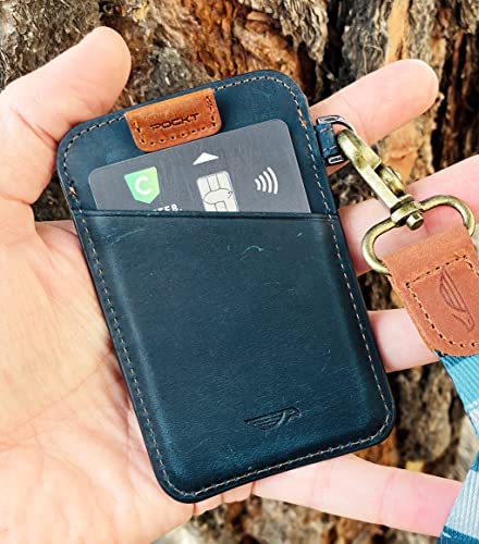 POCKT Card Holder Wallet For Men and Women - Slim Minimalist Front Pocket Wallet Elastic Credit Card Holder Genuine Leather RFID Blocking Card Case Wallets2