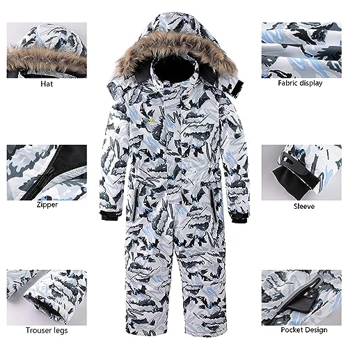 afilok kid39s winter overalls ski suits boy39s and girl39s waterproof snowboard jumpsuits one piece snowsuit jackets coats