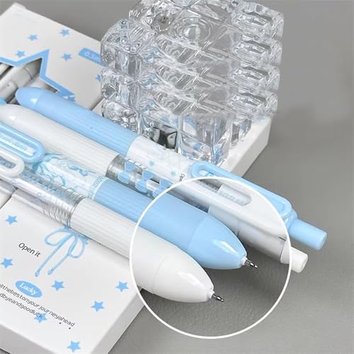4 bolígrafos retráctiles de gel MOZXIRZ negro 0.5 mm miniatura 4