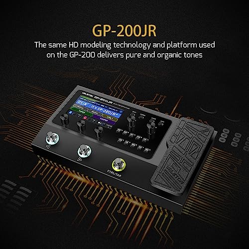 Image of VALETON Multi Effects Processor Pedal Guitar Bass Amp Modeling IR Cabinets Simulation Multi-Effects with Expression Pedal FX Loop MIDI I /O Stereo OTG USB Audio Interface GP-200JR