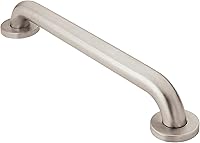 Moen R8918 18-Inch Polished Brass Grab Bar - Stainless Steel Bathroom Safety for Seniors, ADA Compliant Shower Support