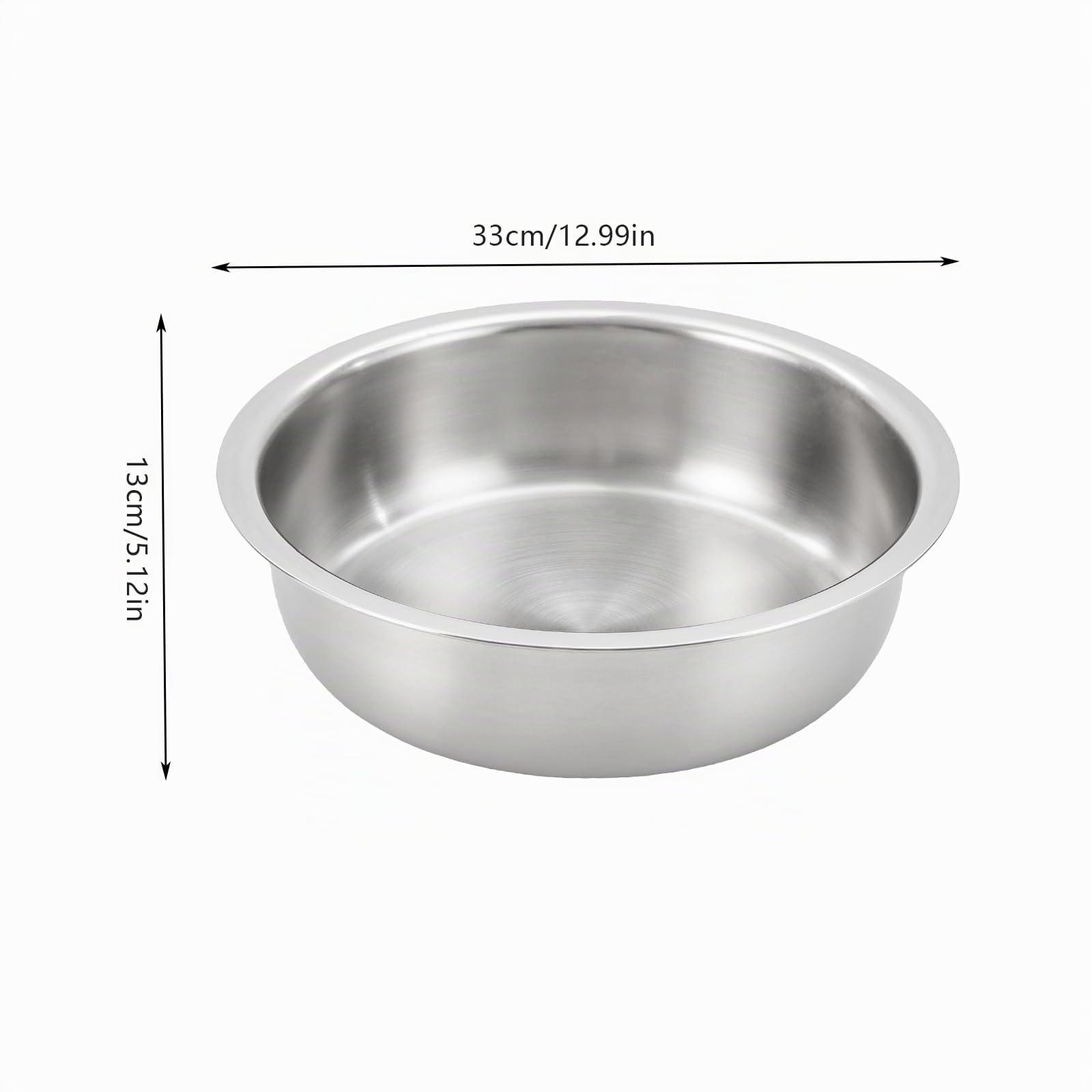 Runder Chafing Dish 8,5 Liter, Edelstahl Speisenwärmer mit Glasdeckel Wärmebehälter Double Pot Behälter für Buffet Catering Gastro und Party