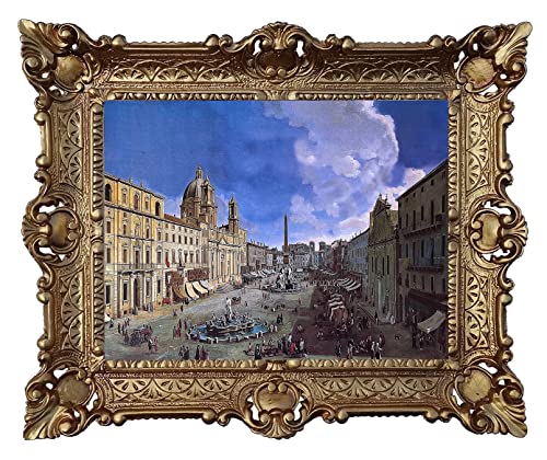 Tableau Piazza Navona Van Wittel mur vide peinture antique