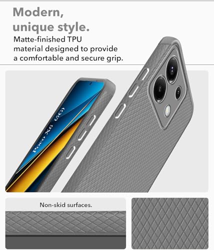 Image of Jkobi Back Cover Case for Poco X6 5G (Liquid Silicone | Side Grip | Camera Protection)