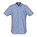 Chef Works Men's Modern Gingham Short Sleeve Dress Shirt, Blue, 4X-Large