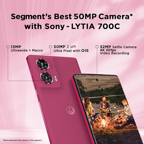Moto Edge 50 Fusion 5G (Hot Pink, 8GB RAM, 128GB Storage) | Snapdragon 7s Gen 2 & Upto 16 GB RAM | 50MP + 13MP | 32MP Front Camera | Full HD+ pOLED... - Image 5